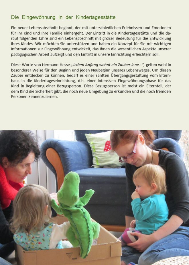 Eingewöhnung – Evang. Kindertagesstätte "Haus der bunten Worte"